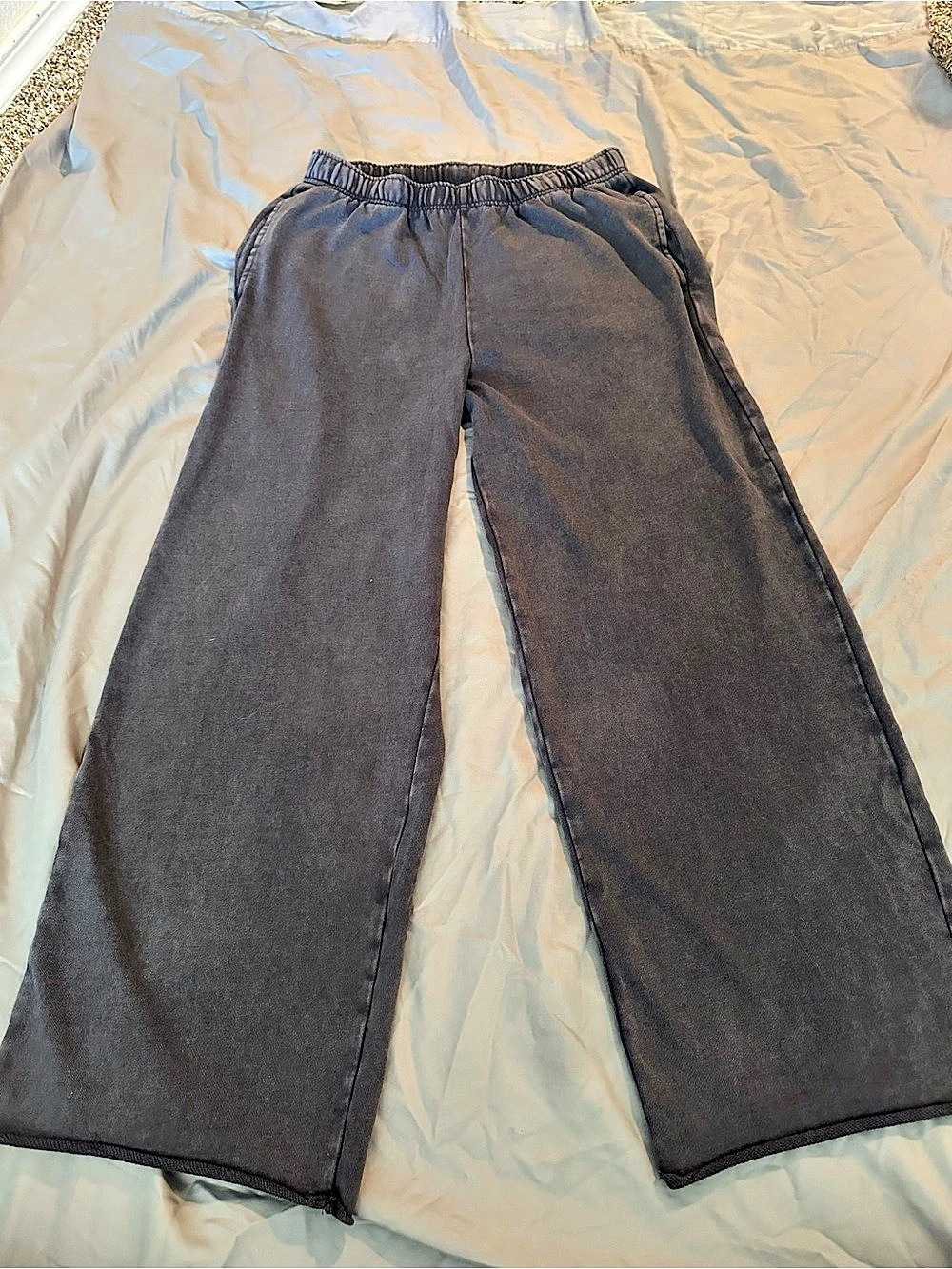Gap Wide Leg Sweatpants in Blue Small Like New